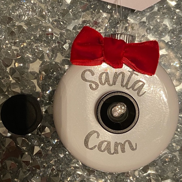 3"Santa Cam White Disc Ornament & Letter From North Pole,real lens, Personalized - Picture 1 of 5